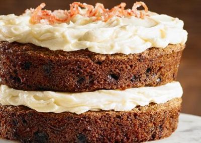 carrot cake with cream cheese icing banner
